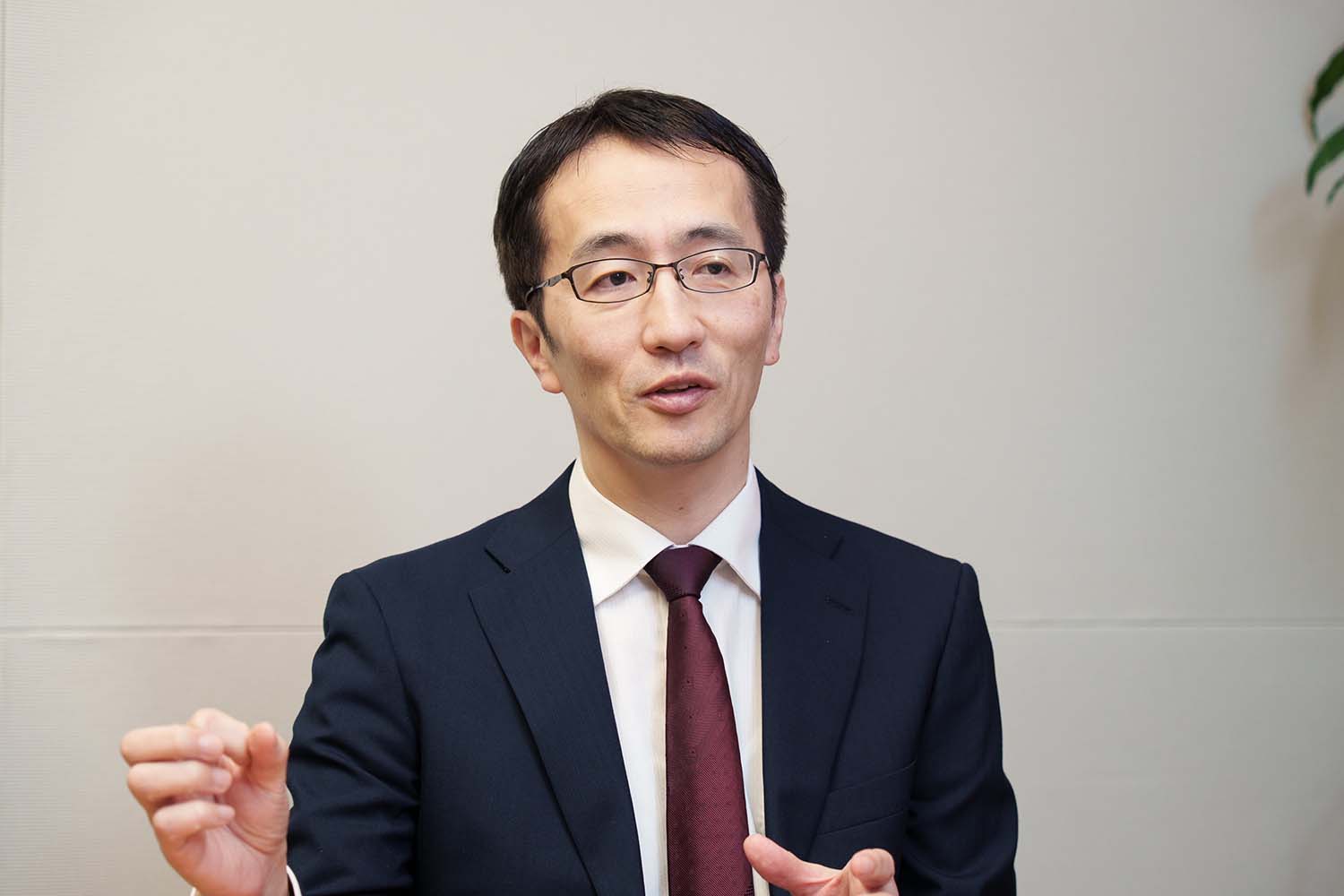 野田氏へのインタビュー風景