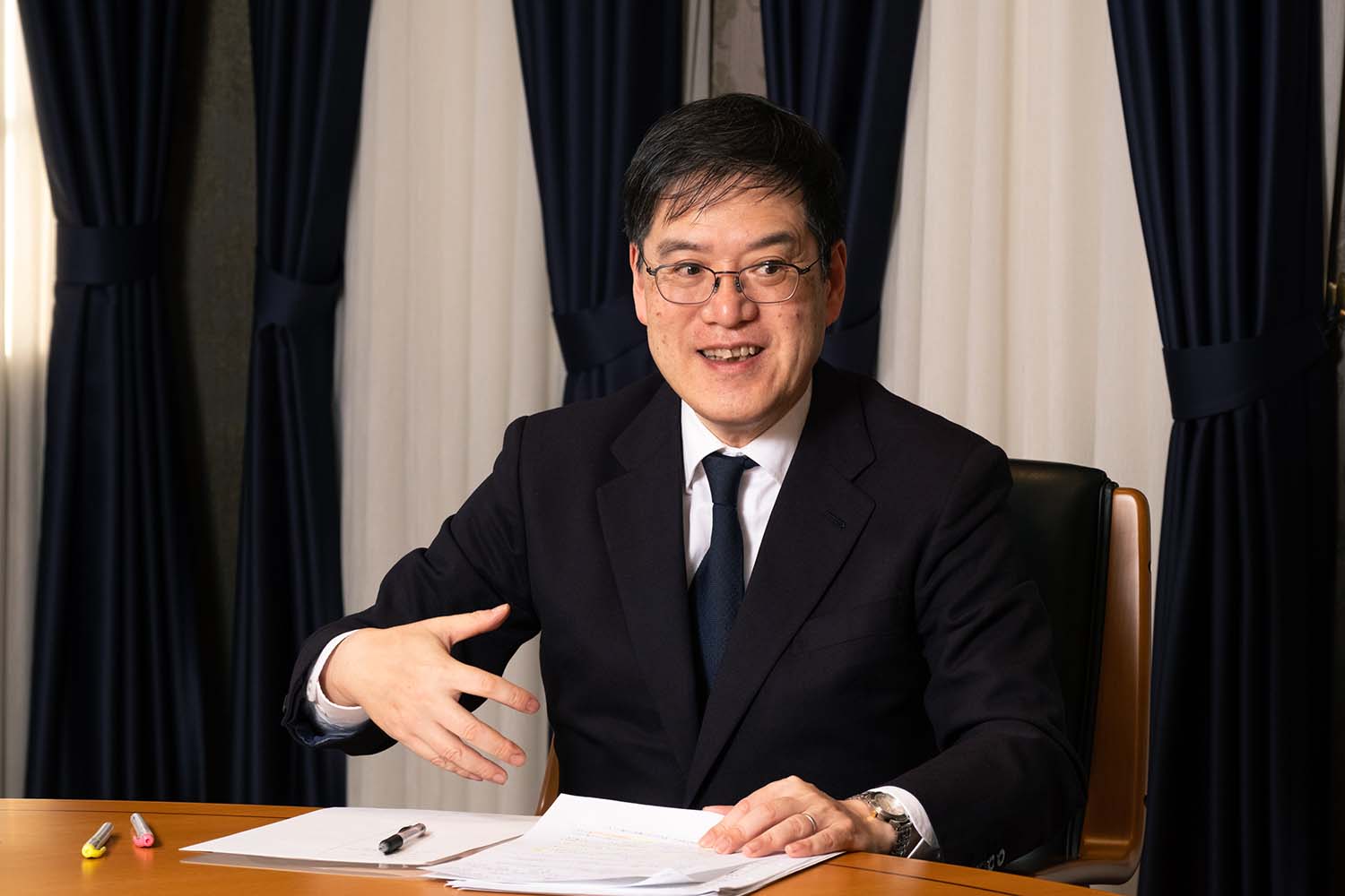 森田専務理事インタビュー風景